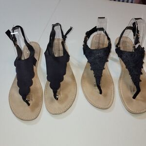 Lauren Conrad LC blue sandals.  Two pair both size 11.